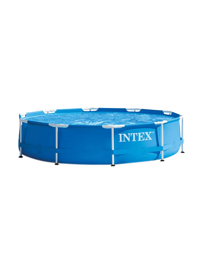 Premium Above Ground Swimming Pool with Filter Pump System (Steel Frame, 305x76cm) opkg7