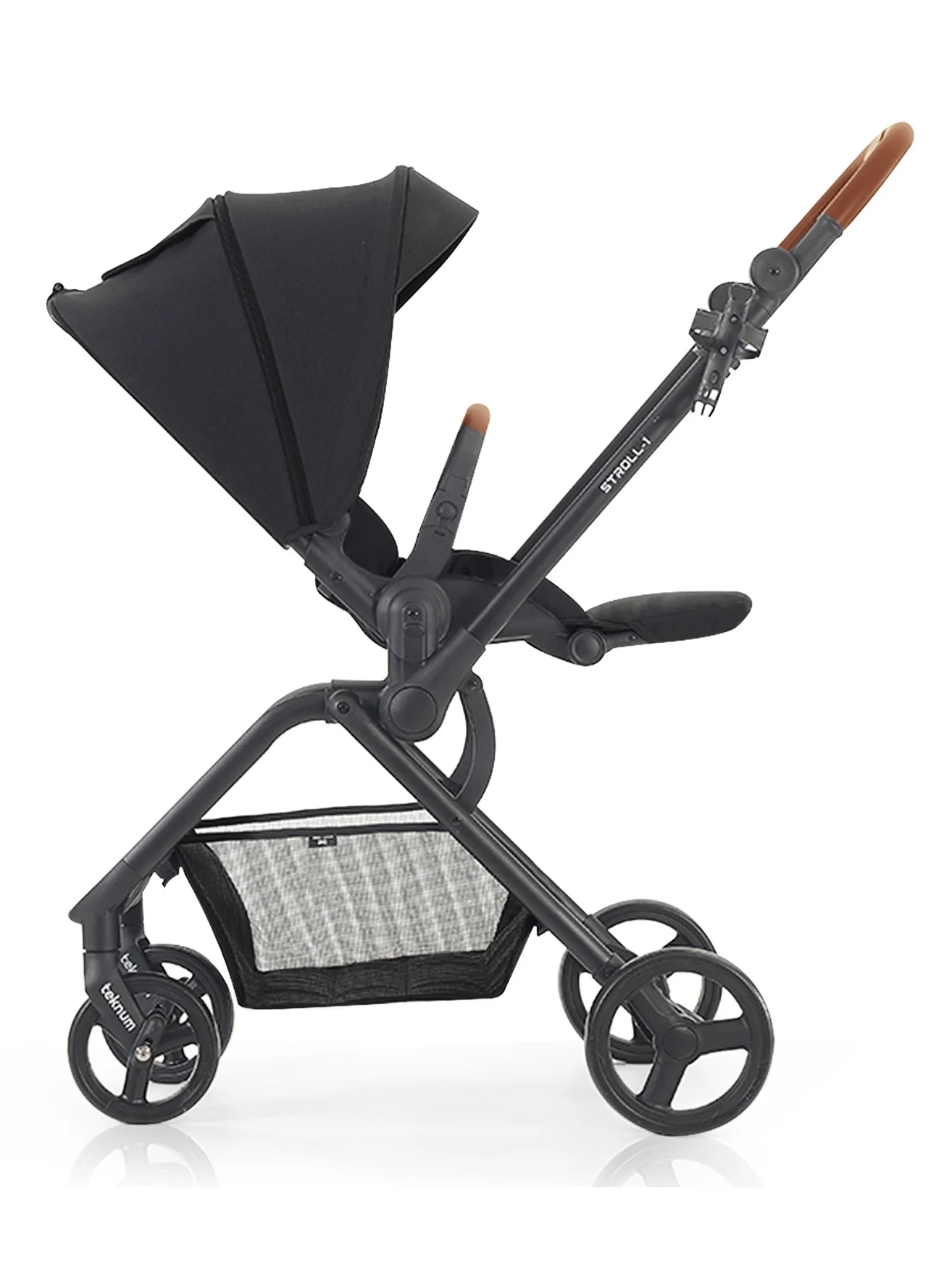 TEKNUM Reversible Travel Stroller Ultra-Compact Multi-Recline Lightweight Design (Black, 0-4 Years) q419s