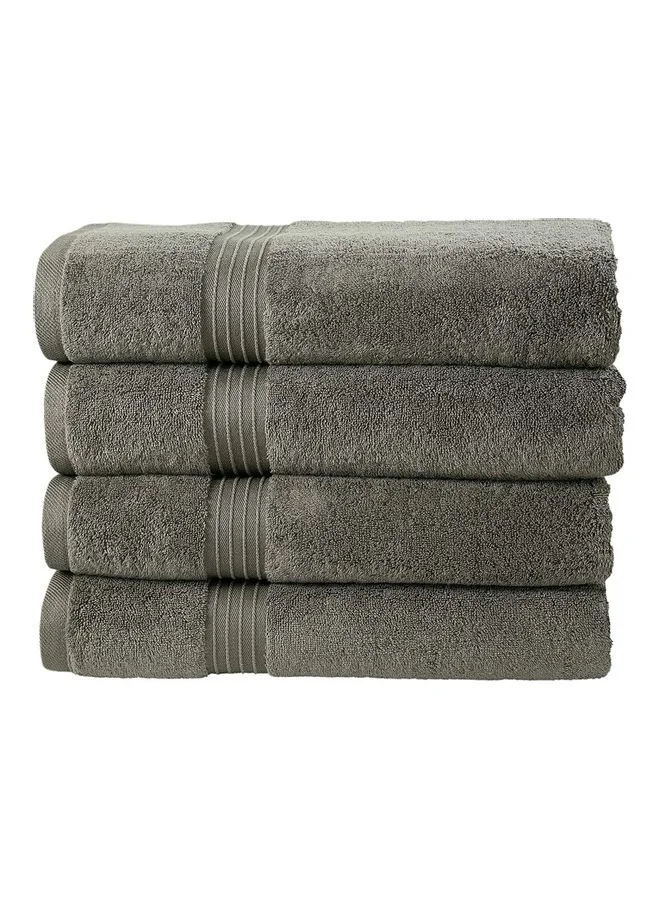 Bliss Casa 4-Piece Bath Towel Set, Premium 550 GSM Combed Cotton, Highly Absorbent & Soft Hotel Quality Towels (Grey, 70x140cm) azrvf