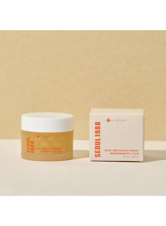 K-SECRET Seoul 1988 Capsule Cream with Niacinamide and Yuja Extract for Brightening and Hydration (50 mL) 4yp0s
