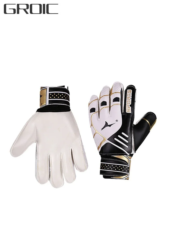 GROIC Professional Goalkeeper Gloves with Finger Support (Latex, Unisex, Adult & Kids) lwptb