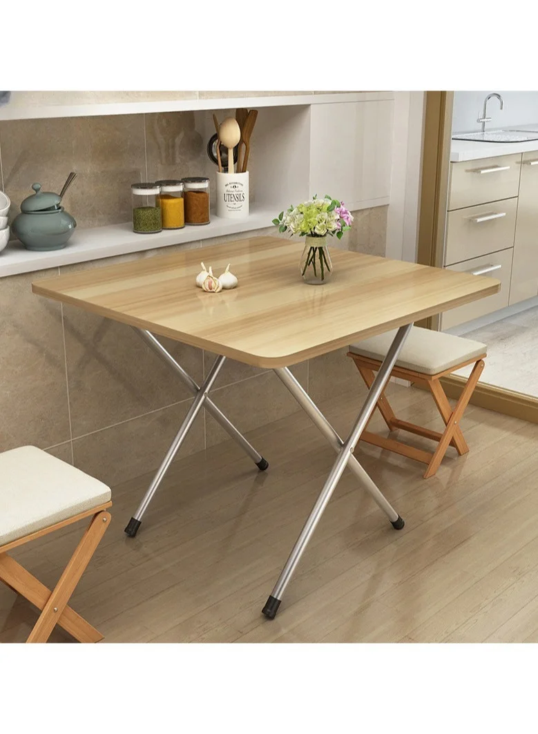 TOMSHOO Multifunctional Folding Table Portable Wooden Square Table for Garden Picnic and Dining (60x60x70cm) 0r330