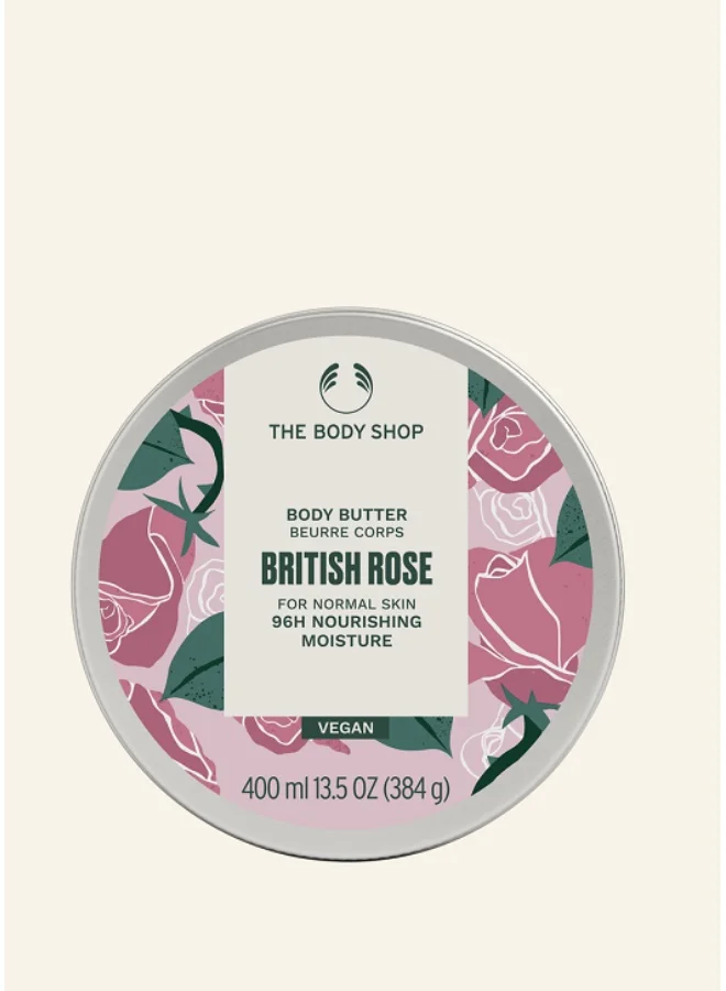 THE BODY SHOP British Rose Body Butter Moisturizing Cream with Shea Butter and Sesame Oil for Normal Skin (400 mL) xymk1