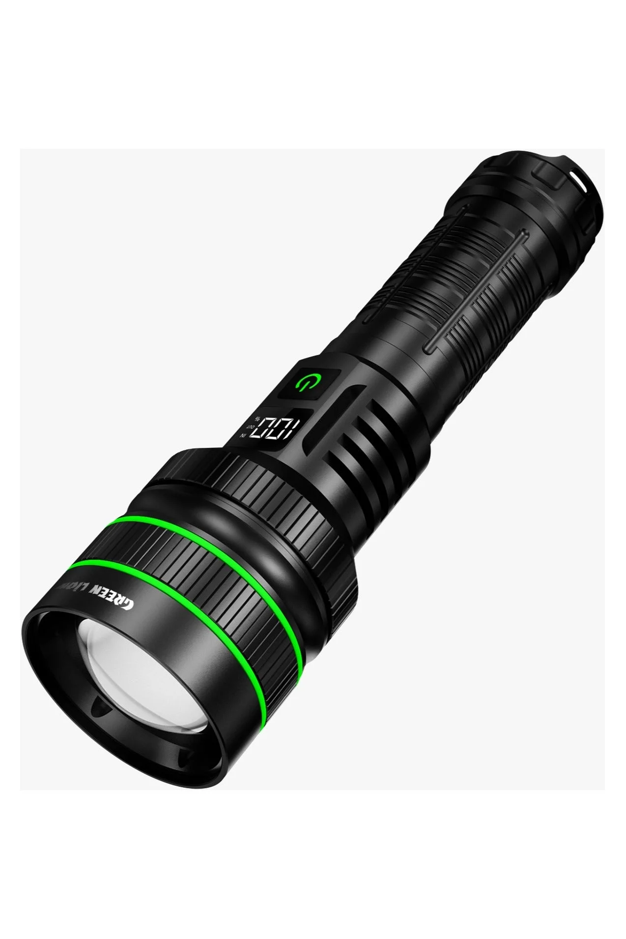 Green Lion LED Flashlight 3000 Lumens High Power Torch with Power Bank Function (Black, 5000 mAh) bpeok