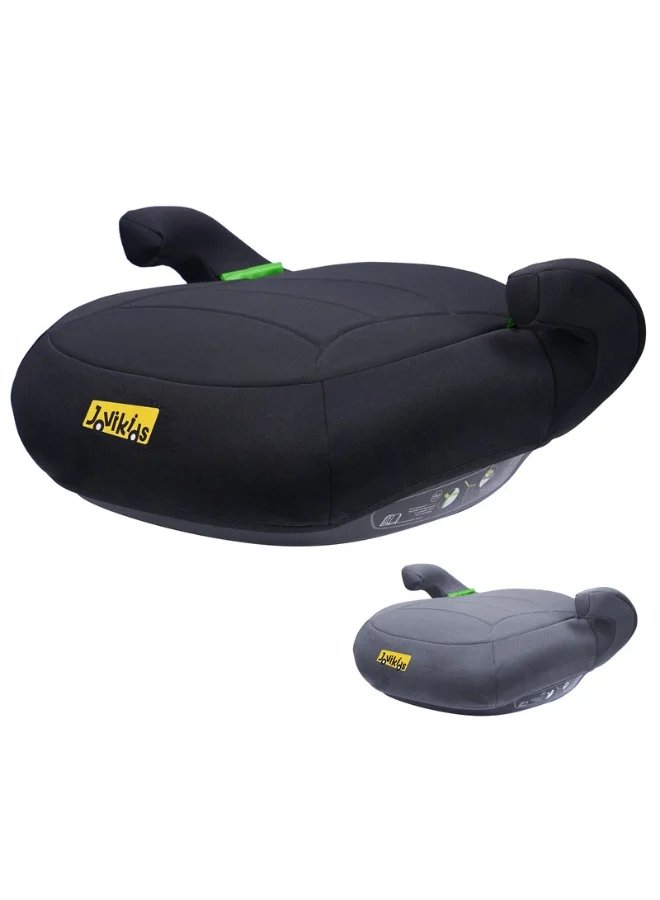 Jovikids Yoho I-Size Booster Seat Group 2/3 (15-36kg) Lightweight Compact Car Seat with Armrests and Padded Comfort (Black) 48vu0