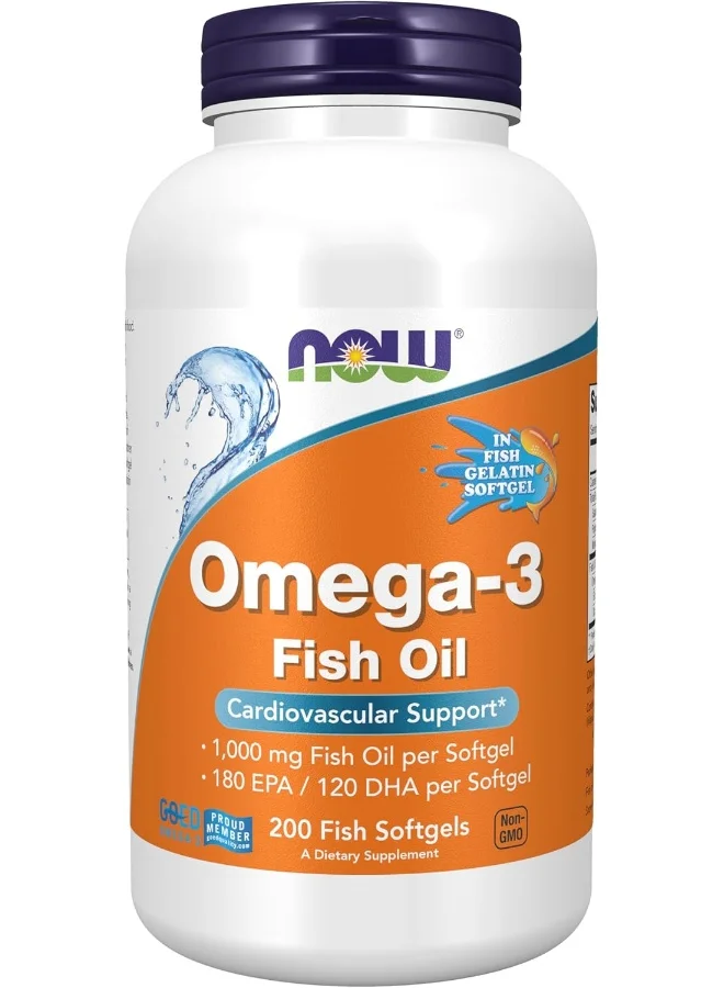 Premium Omega-3 Fish Oil Supplement for Cardiovascular Health (200 Softgels) yzrs8