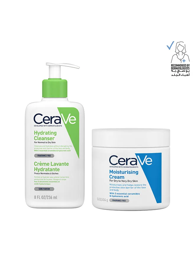 Premium Hydrating Skincare Routine Set for Dry Skin (3-Piece Daily Care Kit) mi39c