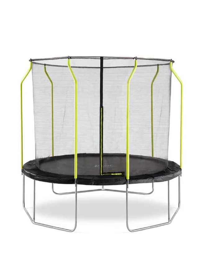 Premium Outdoor Enclosed Wave Trampoline with Safety Net (Steel Frame, 366x260x366cm) dk3cp