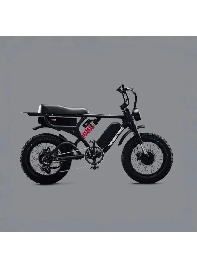 Flight Risk FR777 Electric Bike Dual 1000W Motor All-Wheel Drive Off-Road Bicycle (Black) grm9t