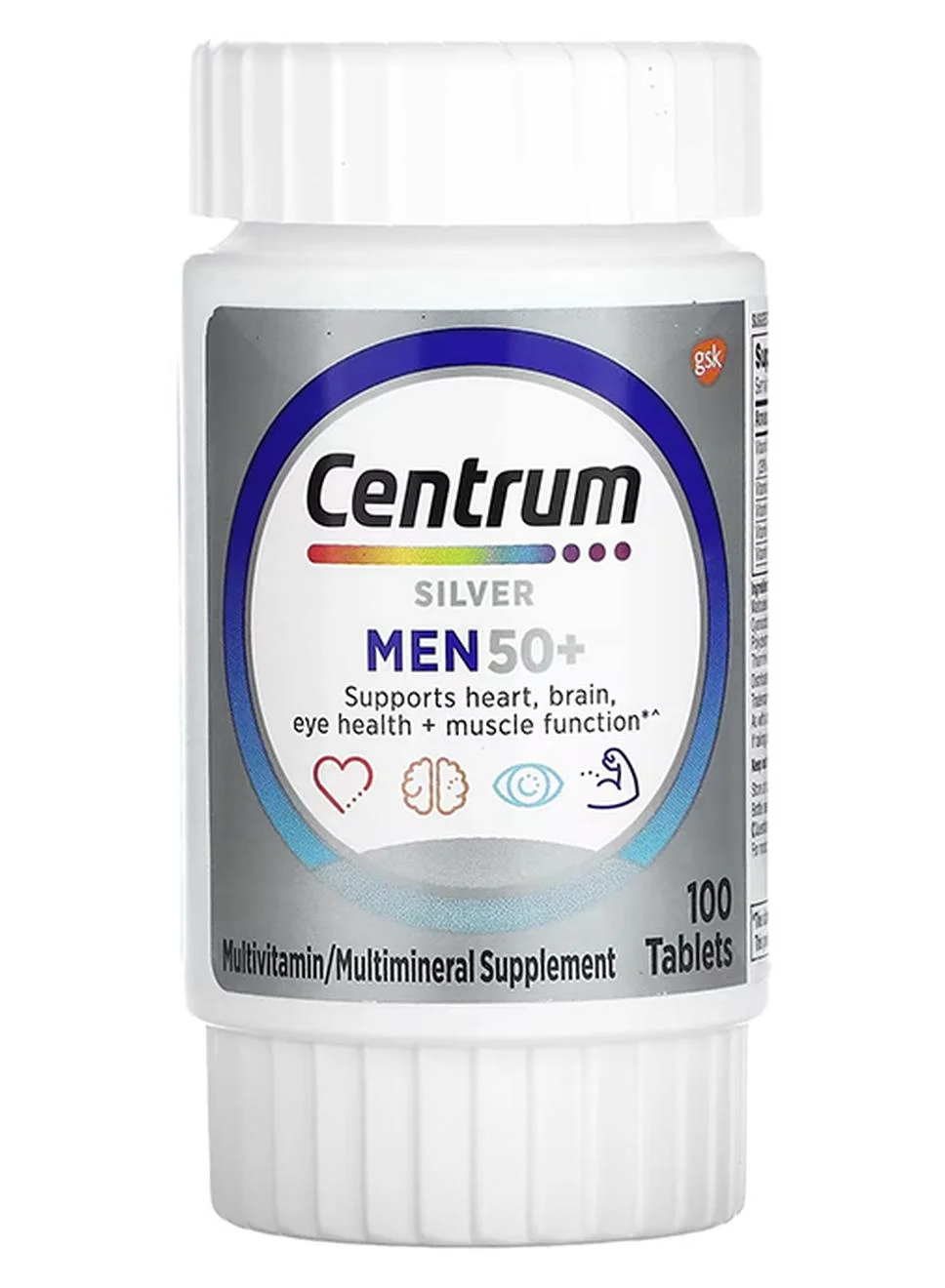 Premium Men 50+ Multivitamin & Multimineral Supplement for Daily Wellness and Immune Support (100 Tablets) kk05u