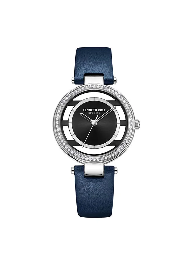 Premium Women Modern Classic Quartz Analog Watch (Black Dial, Leather Strap, 34mm) tgvay