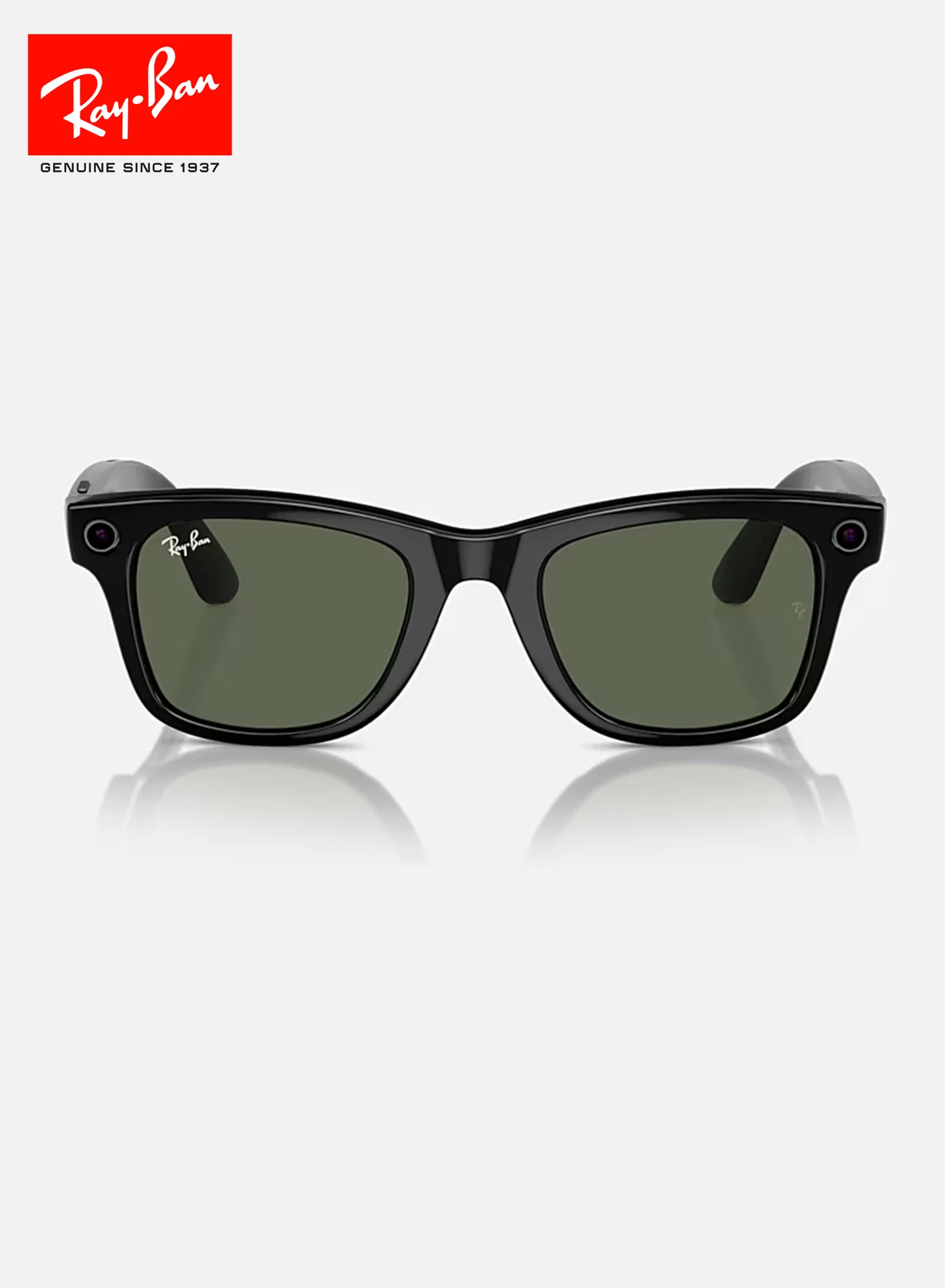 Premium Smart Audio Glasses with Integrated Camera and Wireless Charging Case (Black, One Size) ce08l