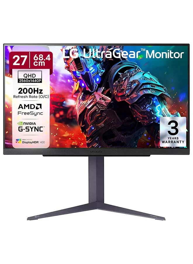 Ultra-HD 27-Inch QHD Gaming Monitor, Nano IPS Display, 180Hz Refresh Rate, 1ms Response Time, HDR 400 (Black, 27-Inch) ww05f
