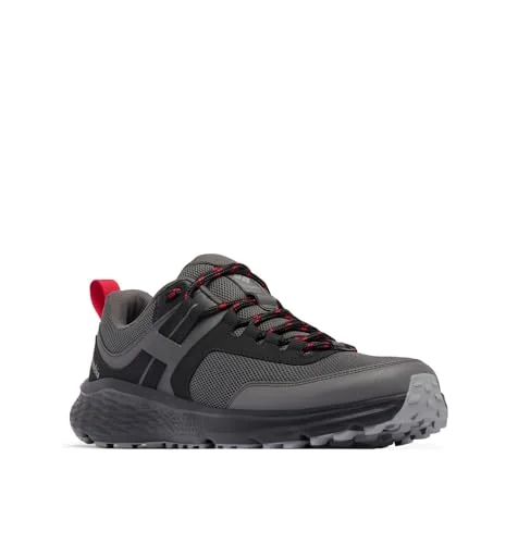 Premium Lightweight Outdoor Hiking Shoes for Men (Dark Grey and Red, Size 8) 8a14n
