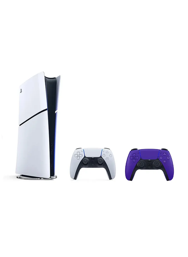 Premium Digital Gaming Console Slim Edition With Extra Purple Controller (1 Unit) mbvo6