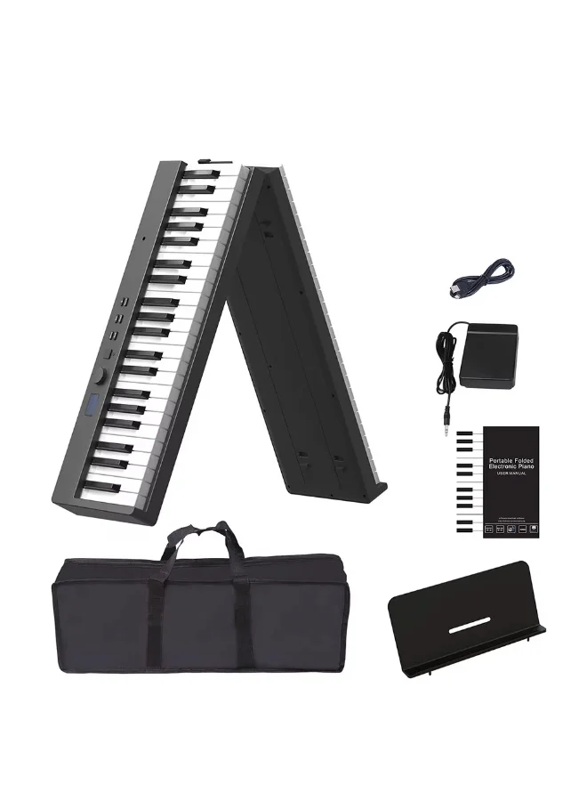 WALALLA 88-Key Portable Digital Piano Keyboard Professional Weighted Action Instrument with Sustain Pedal and Carrying Bag (Black, 88 Keys) b1d28