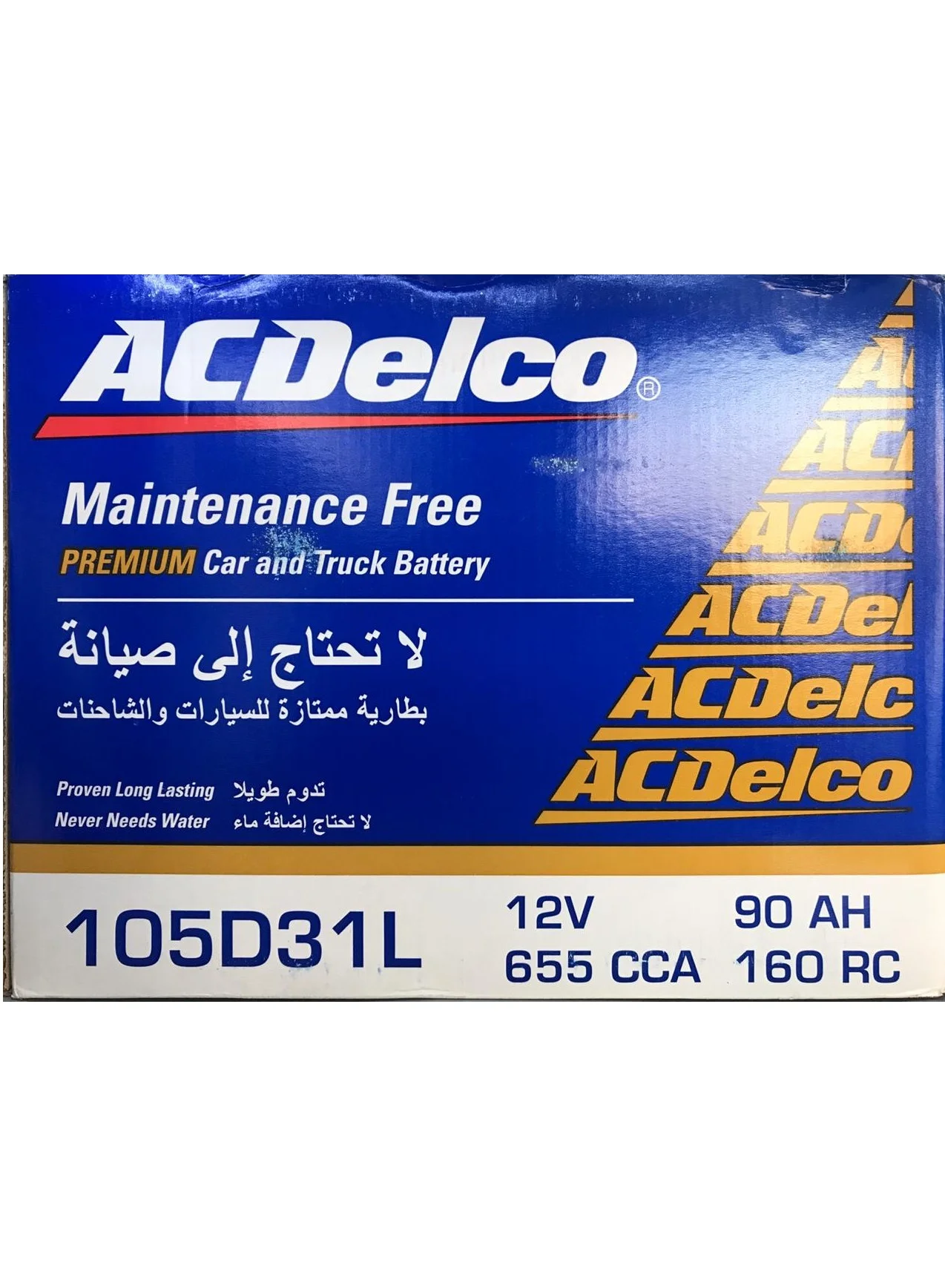 Premium Automotive Battery 12V 90AH 105D31L (L-Layout, High-Performance Lead-Acid) d4g5s