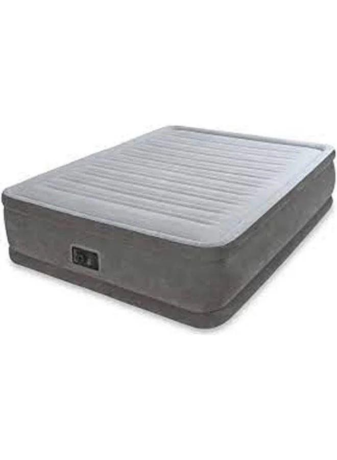 Premium Elevated Airbed with Microfiber Surface (Grey, 203 cm x 152 cm x 46 cm) xmspq