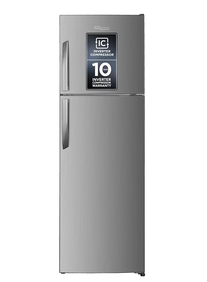 Super General Double Door Top Mount Refrigerator with Inverter Compressor and No Frost Technology (Inox, 410 L) j3u7o