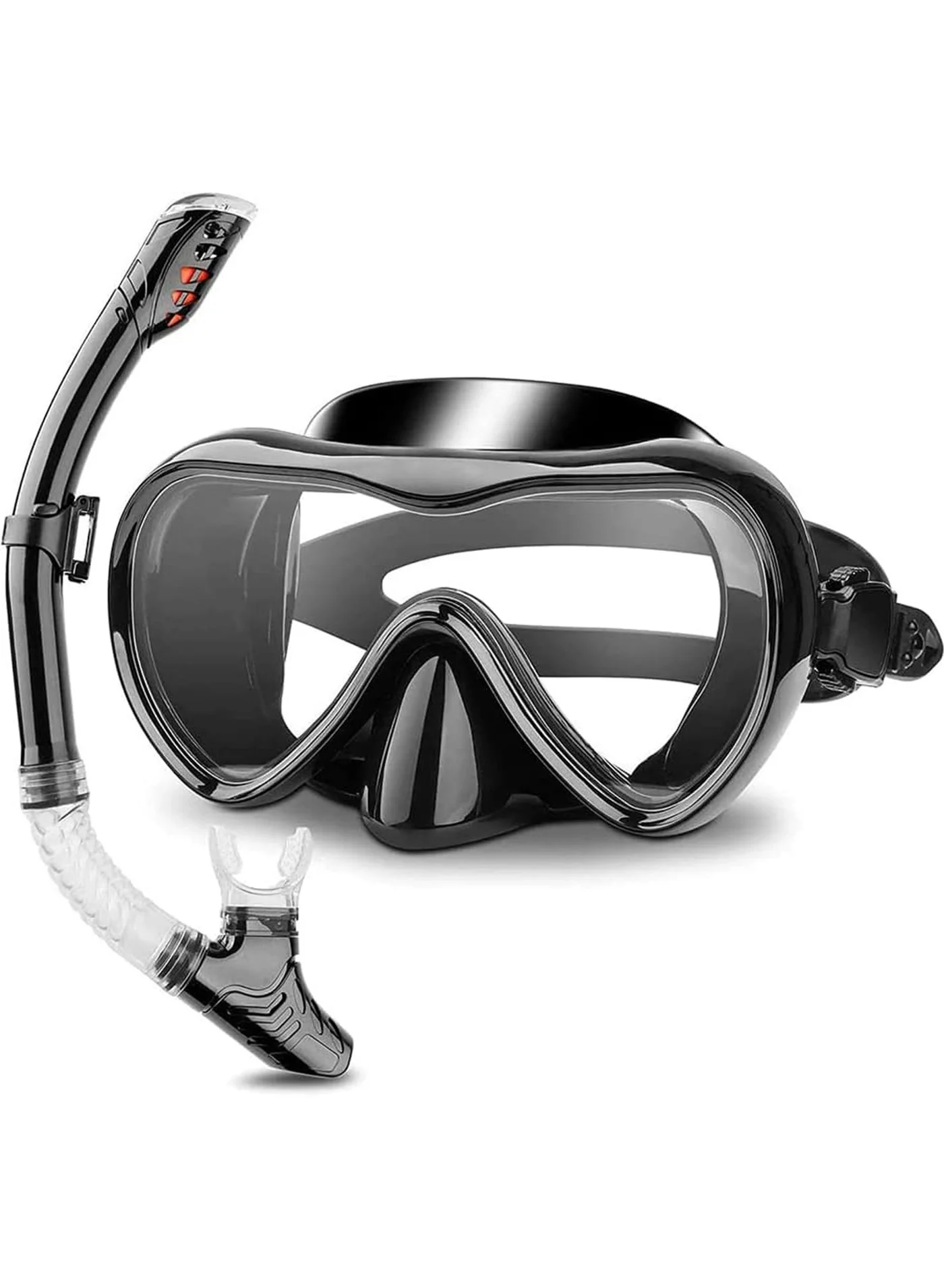 Rock Pow Diving Mask Snorkeling Gear with Dry Top System and 180¡ã Panoramic View (Tempered Glass, Anti-Fog, Adult/Youth) 0xhyy