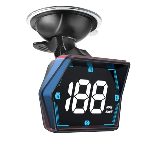 Universal Car HUD GPS Speedometer G20 Digital Heads-Up Display with Compass and Speed Alert (HD Display, 1 Piece) 9c9cx