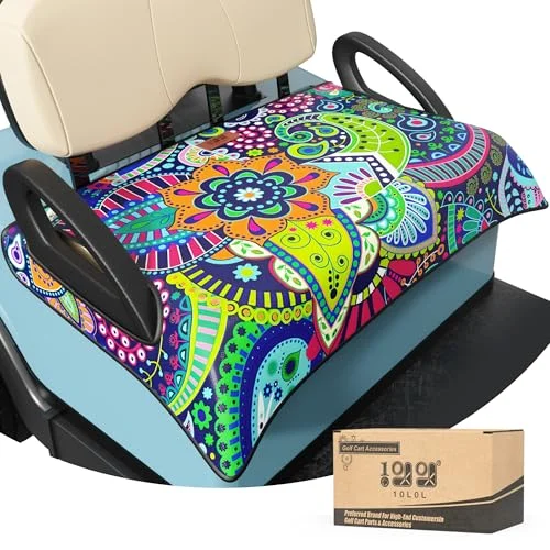 10L0L Universal Golf Cart Seat Cover Breathable Fabric Cushion with Non-Slip Backing for Club Car and EZGO (130 x 120 cm) wyz47