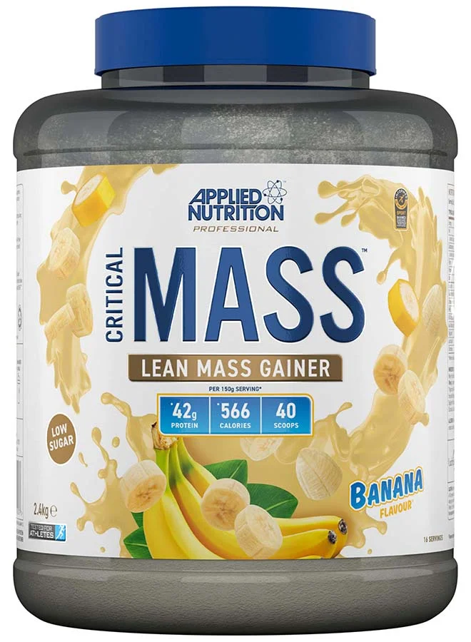 Applied Nutrition Critical Mass Lean Gainz Protein Powder Banana Flavor (2.4 kg, 40 Servings) gmuvl