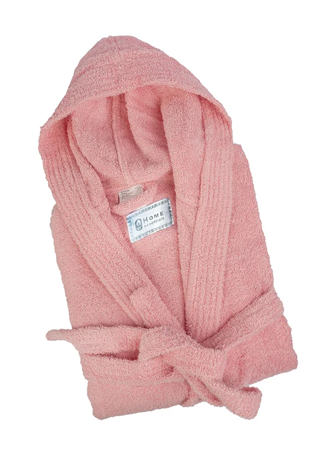 Home Essentials Unisex Bathrobe Cotton Premium Soft Absorbent Robe for Men and Women (Pink, Adult One Size) fpewi
