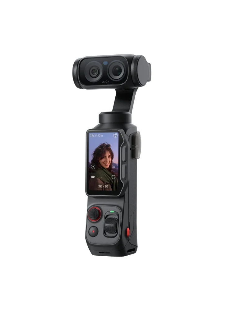 Premium 8K Pocket Gimbal Camera Bundle with Dual Lens System and Professional Accessories (Black) 1lc71