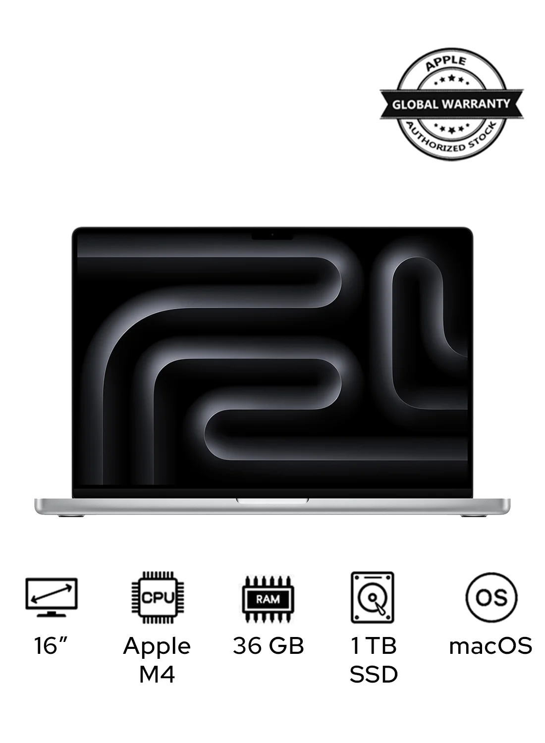 Premium Smart 16-Inch Professional Laptop, High-Performance 16-Core CPU, 36GB RAM, 1TB SSD, Liquid Retina Display (Silver, 16-Inch) brz5j