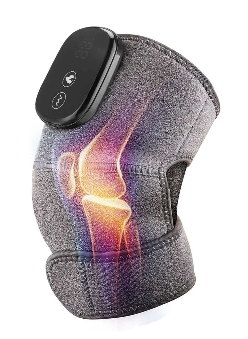 ONETO Electric Heating Knee Massager Premium Physiotherapy Brace for Joint Support and Warmth (Adjustable, One Size) abugc
