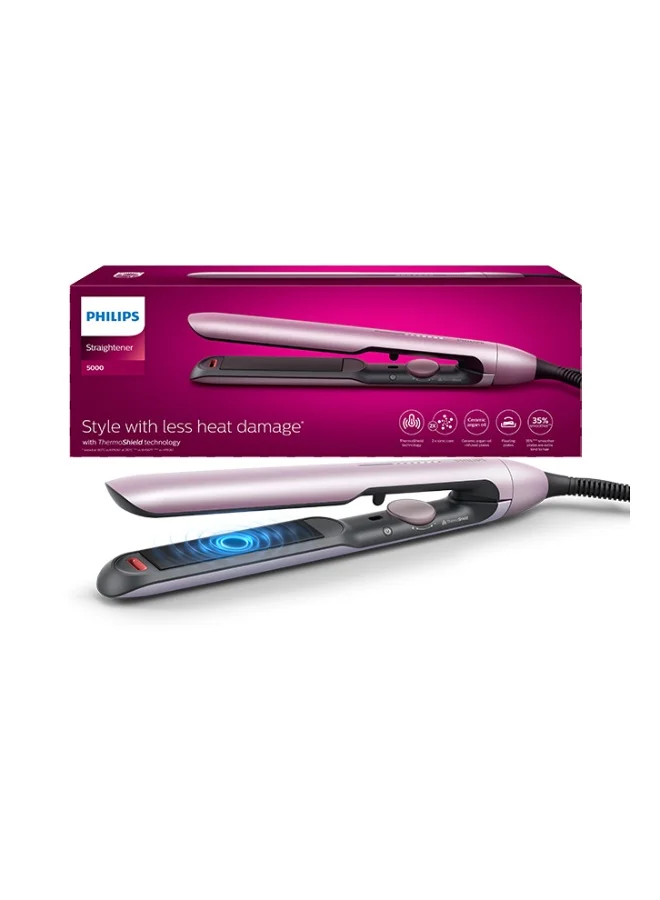 Professional Hair Straightener with Argan-Oil Infused Ceramic Plates and Ionic Care (12 Temperature Settings, 25x105mm) j154v