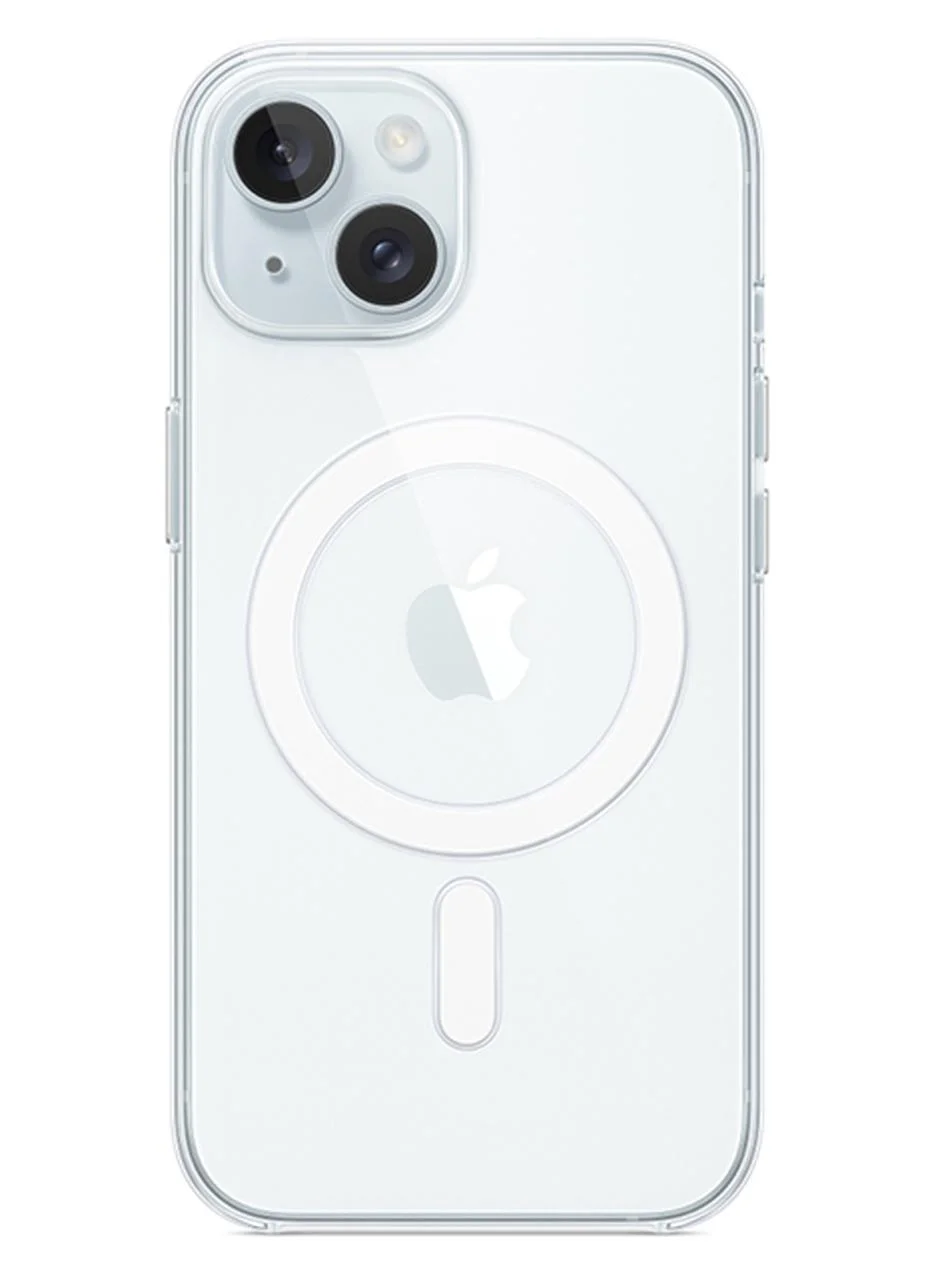 Premium Smart Protective Clear Case for Smartphone 15 with Magnetic Charging Support (Clear) q7fsq