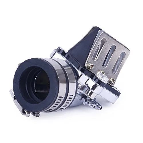 Glixal High Performance Racing Carburetor Intake Manifold with Reed Valves for 50cc 72cc Minarelli Engine Scooters and ATVs 6dtwr