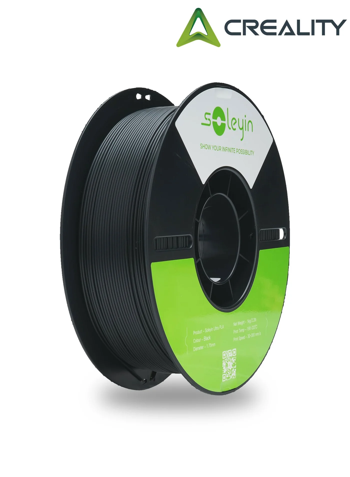 Premium 3D Printer Filament 1.75mm PLA Material High-Speed Printing Supplies for FDM Printers (Black, 1kg) sliu1