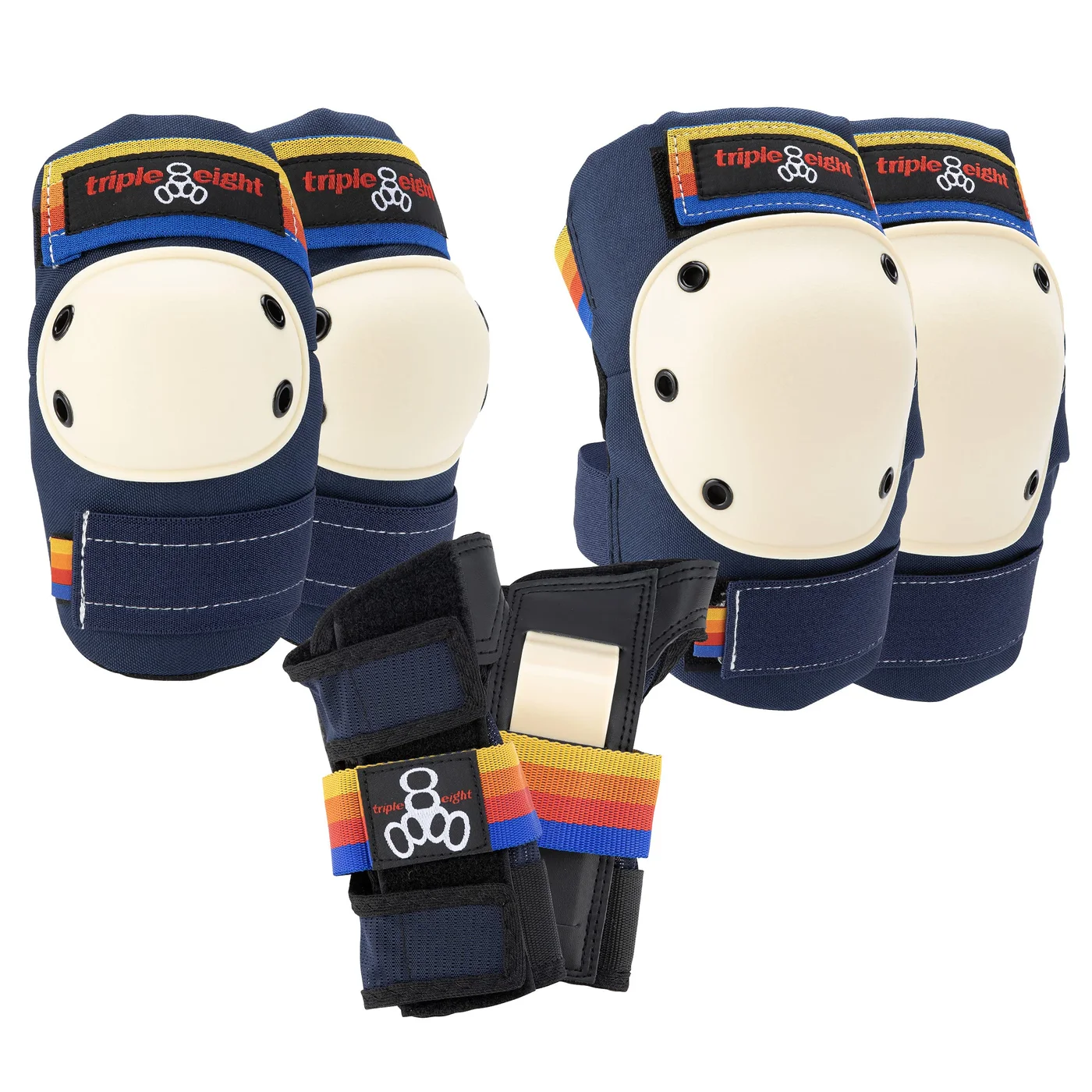 Premium Protective Gear 3-Pack Set for Skateboarding and Cycling (Adult, Black) mhphz