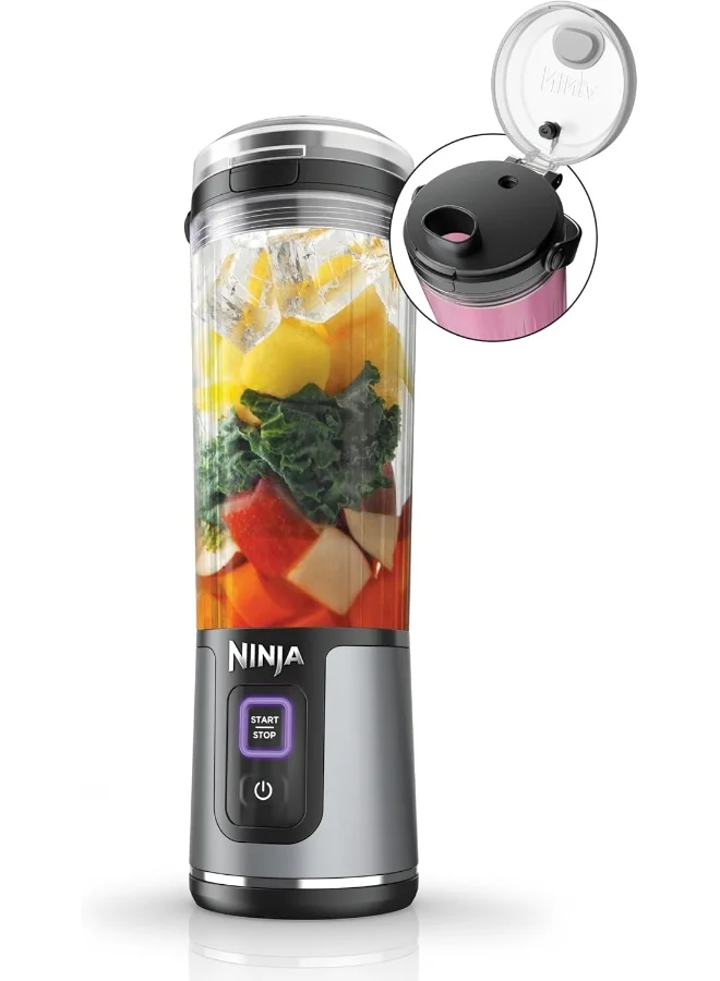 Portable Cordless Blender Rechargeable Leakproof Personal Smoothie Maker (Black, 530 mL) 6oaex