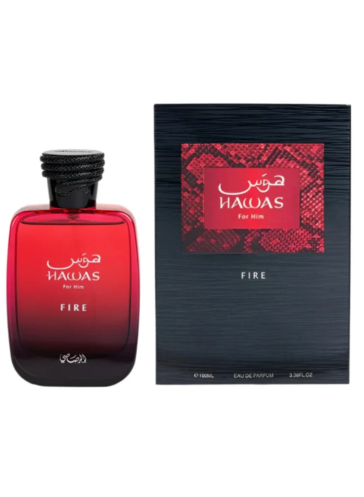 Rasasi Hawas Fire Eau de Parfum for Men Premium Long-Lasting Fragrance (100 mL) nz8wf