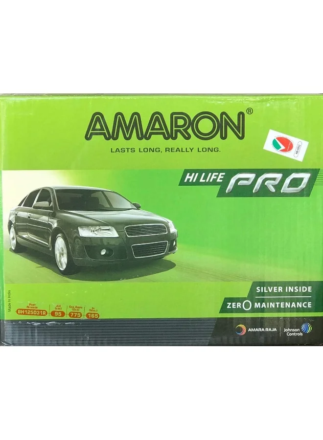 Amaron Hi Life Pro Automotive Battery (12V, 95Ah, 130D31R) High-Performance Maintenance-Free Power hd431
