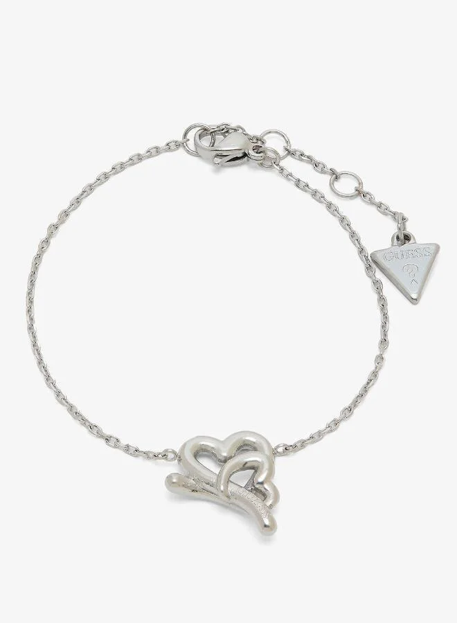 Embraced Heart Chain Bracelet Premium Gold-Tone Jewelry for Women (One Size) e4o8u