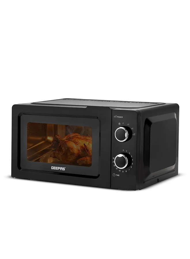 Geepas Countertop Microwave Oven with 5 Power Levels and 30-Minute Timer (Black, 20 L) iijxv