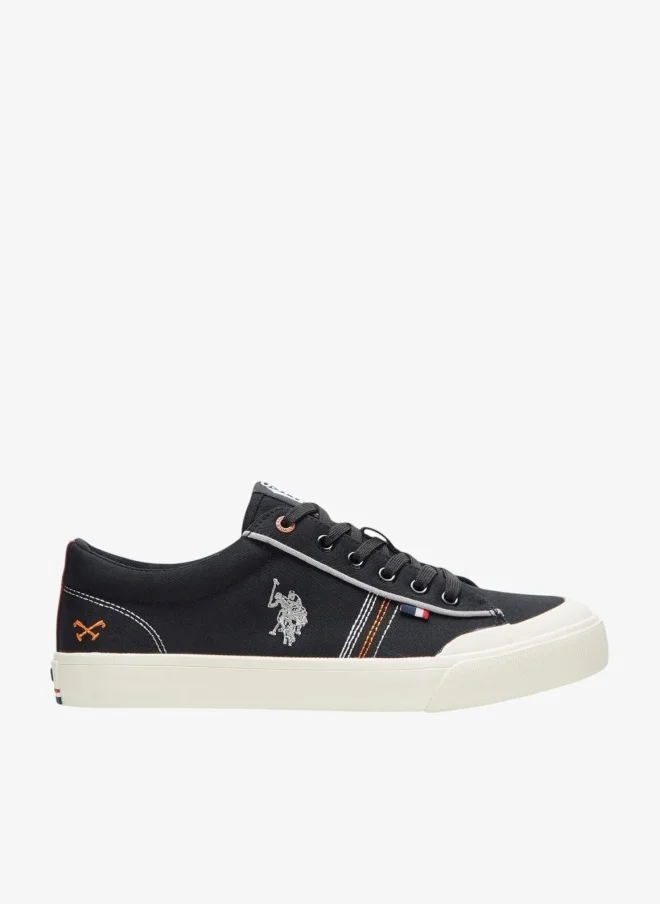Premium Men's Low-Top Sneakers Lightweight Lace-Up Casual Shoes (Black, 42) yhwr3