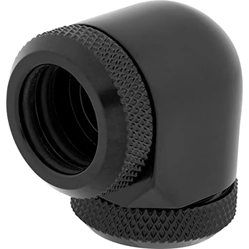 Premium Hardline 90¡ã Fitting for 14mm OD Tubing (Black, 2 Pack) ib96t