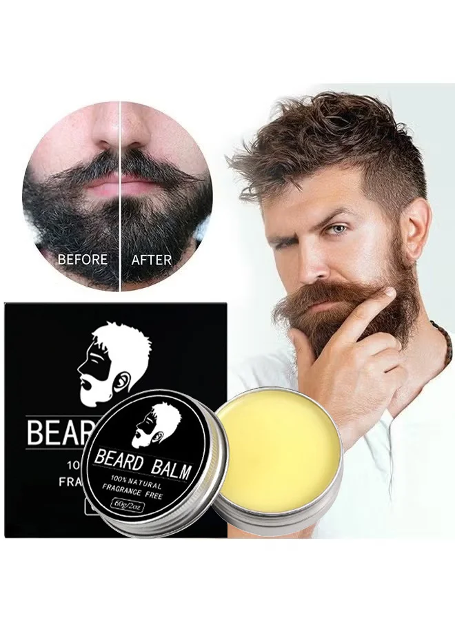East Moon Beard Care Balm Natural Moisturizing Wax with Shea Butter and Argan Oil for Men (60 g) jd25i