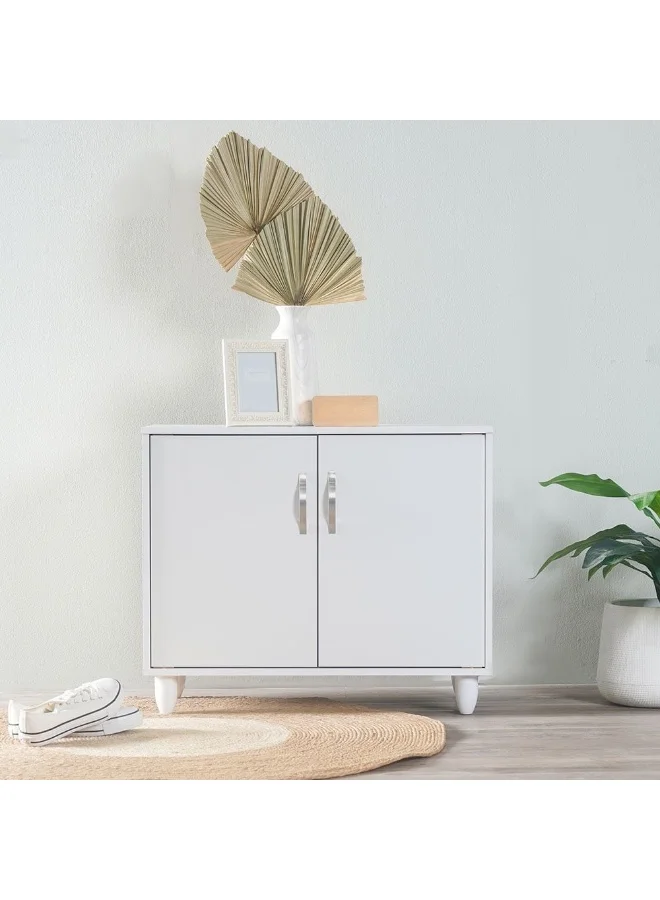 Danube Home Viar Shoe Cabinet Modern Wooden Storage Organizer for Entryway and Hallway (White, 78x35x65.5 cm) ulike