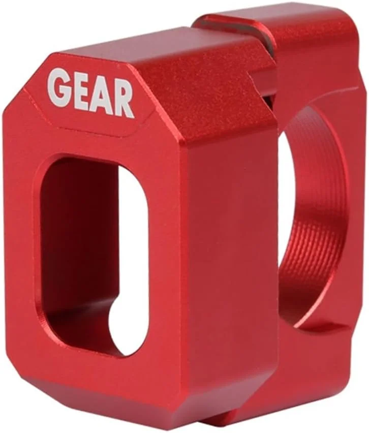 QASULER Motorcycle Gear Display Indicator Bracket (Premium Aluminum, Red, Universal Fit) l6amp