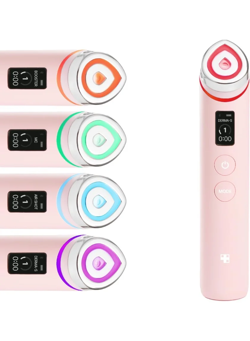 Medicube Age-R Booster Pro 6-in-1 Facial Beauty Massager (Pink, 1 Unit) doaf6
