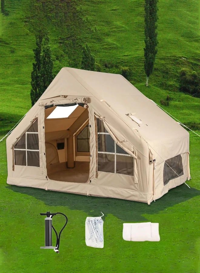 RATSAW Large Inflatable Camping Tent (6-8 Person, 420D Oxford) Premium Air Glamping Shelter for Family Outdoor Adventures ciekh