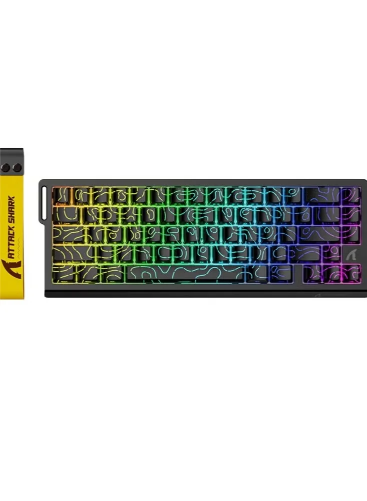 Attack Shark X68 HE Rapid Trigger Mechanical Gaming Keyboard 60% Wired with Adjustable Actuation and Hall Effect Magnetic Switches (Black, 60% Compact) o5et7