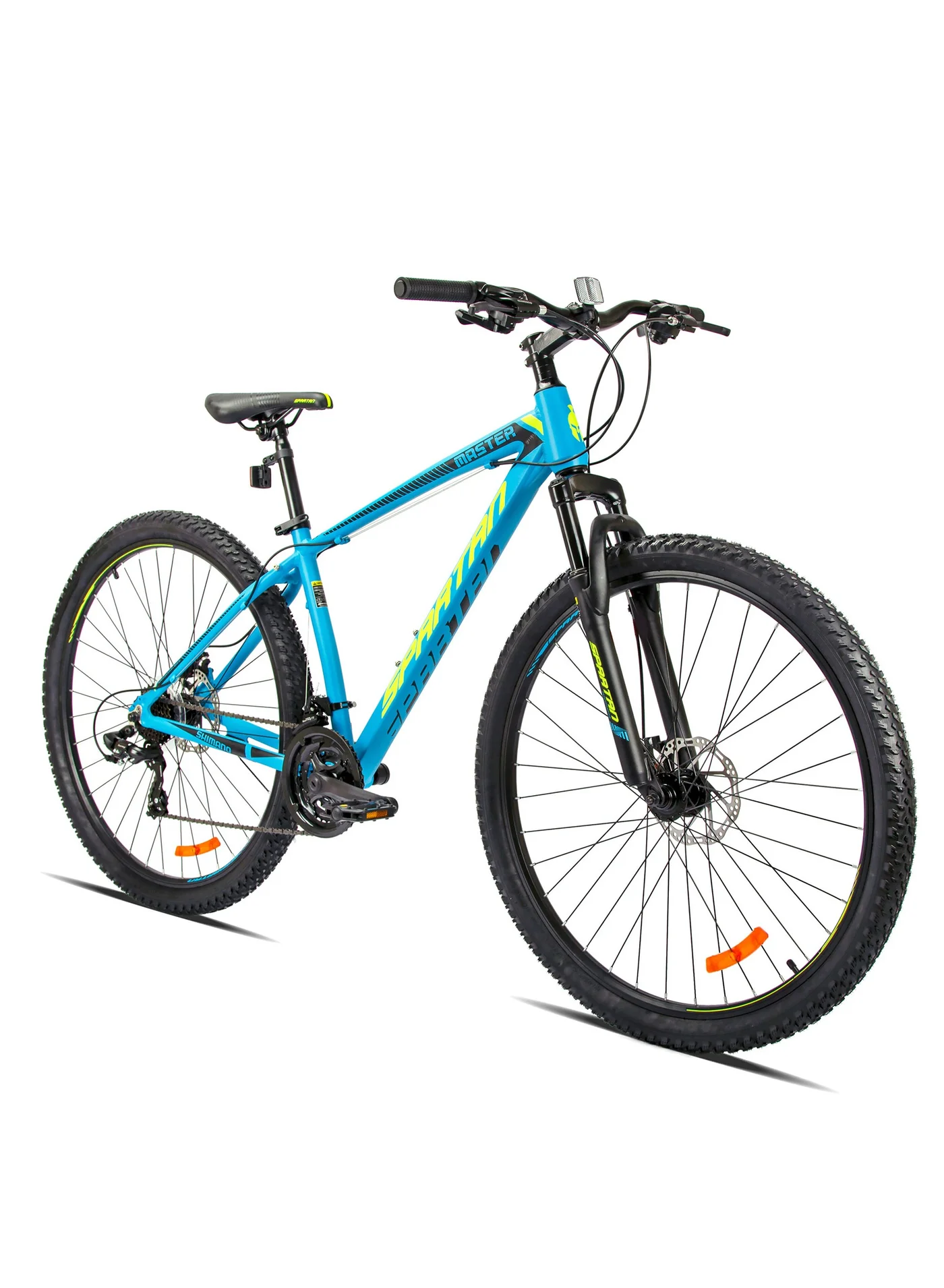 Spartan Master 29 Inch Hardtail Mountain Bicycle (Sea Blue, 17 Inch Frame) Lightweight Aluminum Alloy MTB with 21 Speed Drivetrain and Dual Disc Brakes 5zw6o